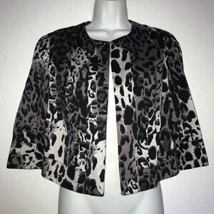 NYCC Open Front Animal Print Jacket. S